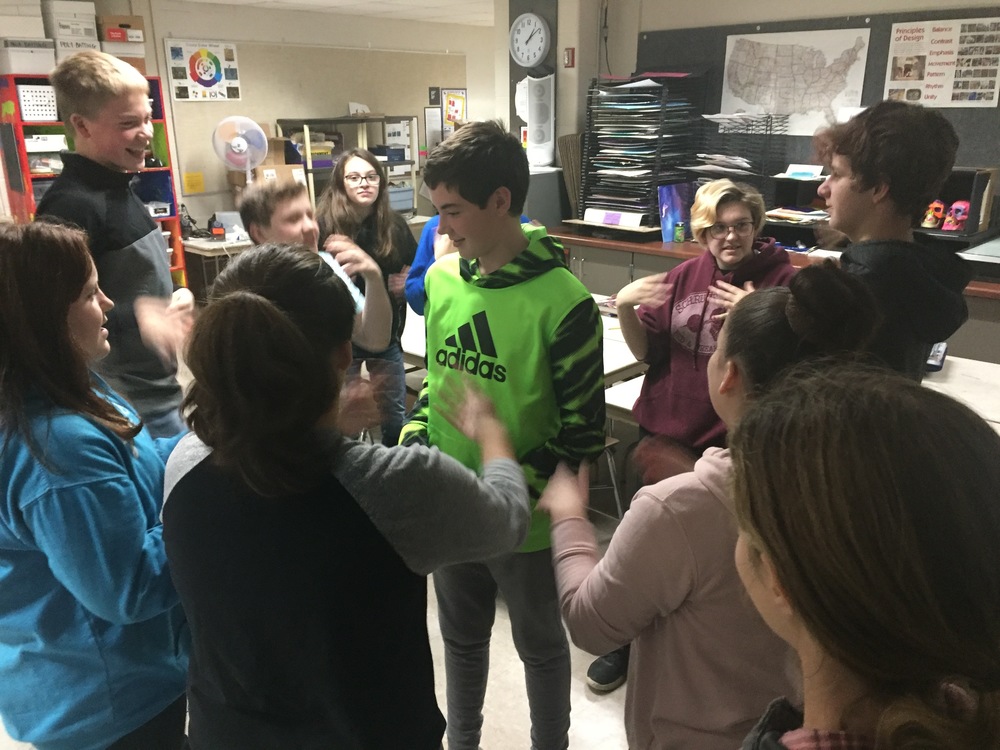 Team Building in Homeroom | Mondovi Middle School