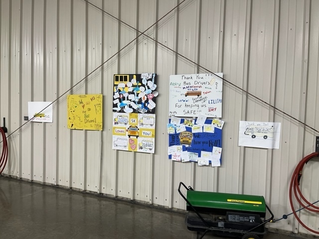 bus posters made by Elementary students