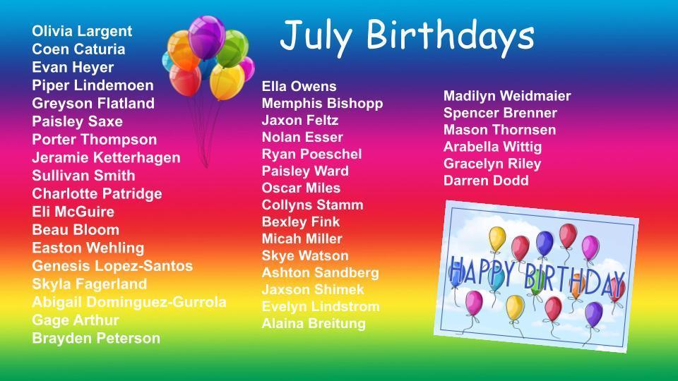 July Birthdays